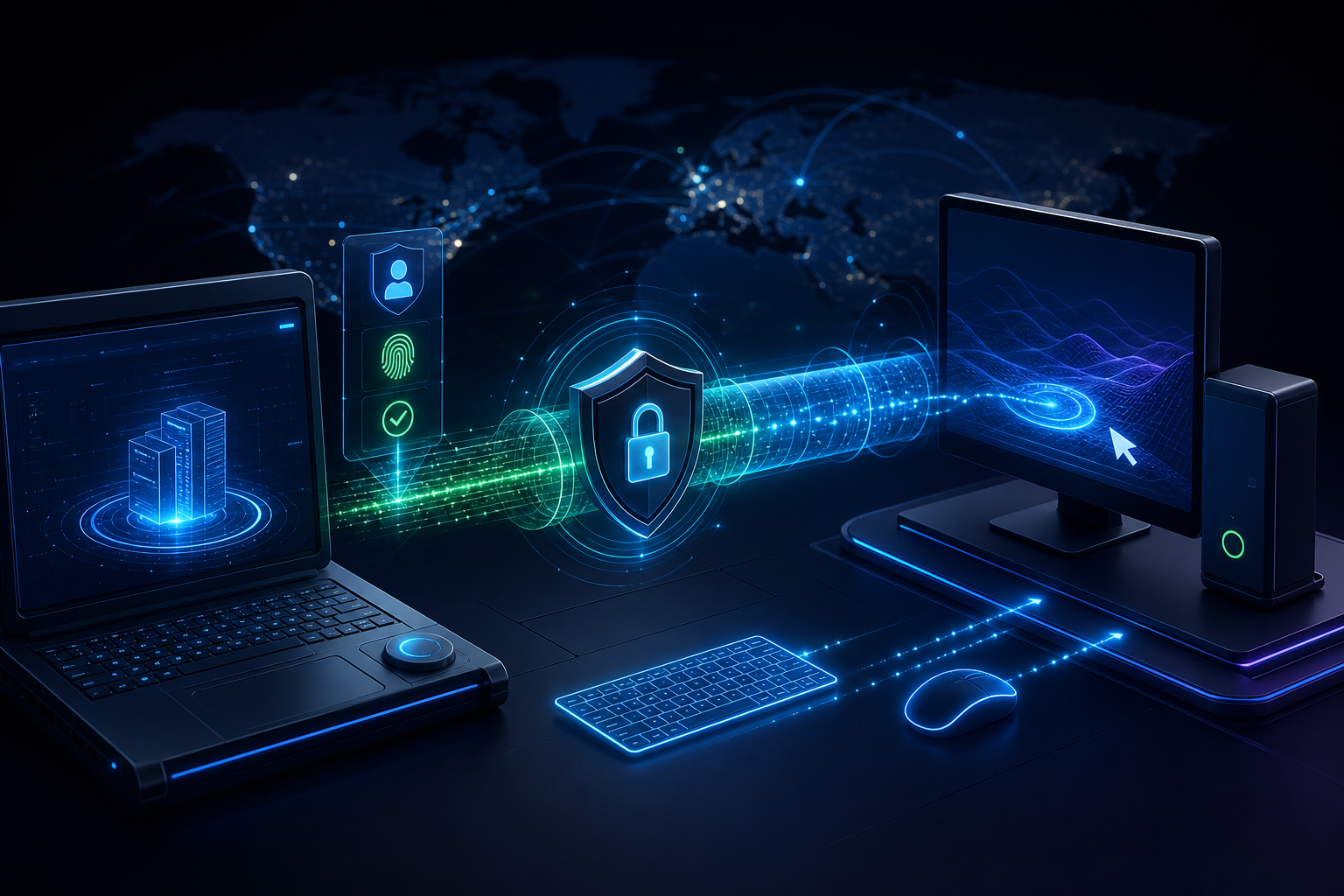 Secure remote support session with verified access and input control
